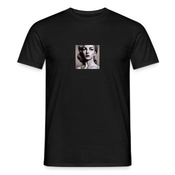 Pin Up Fille 2 - T-shirt homme - noir - Devant - AI Model Male 178 light (178cm)