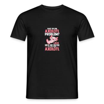 Axolotl - Men's T-Shirt - black - Front - AI Model Male 178 light (178cm)