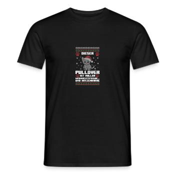 Père Noël Fête de Noël Noël Chats - T-shirt homme - noir - Devant - AI Model Male 178 light (178cm)