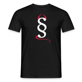 Devils paragraph - Men's T-Shirt - black - Front - AI Model Male 178 light (178cm)