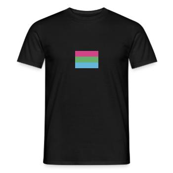 Drapeau de la fierté polysexuelle - T-shirt homme - noir - Devant - AI Model Male 178 light (178cm)