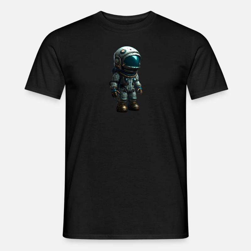 Kleiner Astronaut - Männer T-Shirt - Schwarz