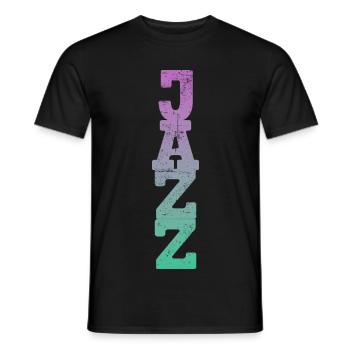 Jazz Musik Retro - Männer T-Shirt - Schwarz - Vorne - AI Model Male 178 light (178cm)