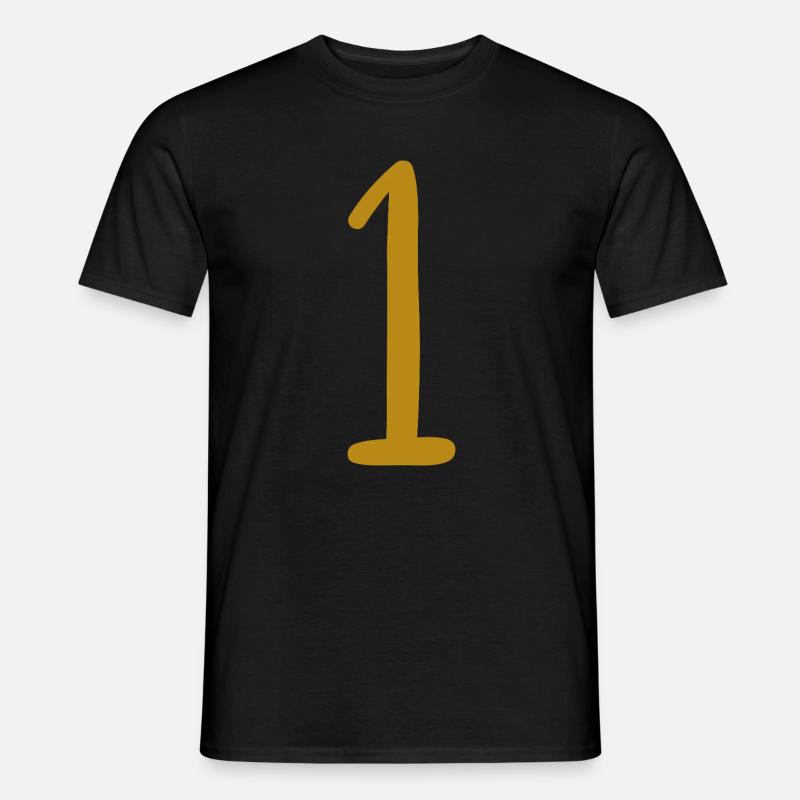 1 - Männer T-Shirt - Schwarz
