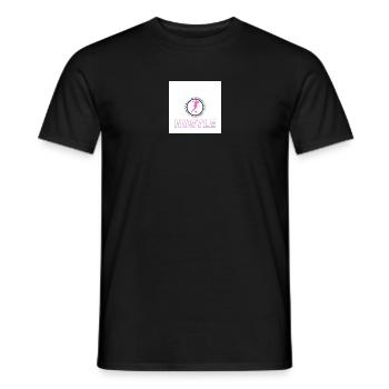 Hustle pink - Männer T-Shirt - Schwarz - Vorne - AI Model Male 178 light (178cm)
