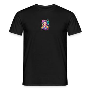 Jolie fille blonde ! - T-shirt homme - noir - Devant - AI Model Male 178 light (178cm)