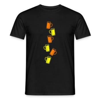 Icône de bière chope de bière - T-shirt homme - noir - Devant - AI Model Male 178 light (178cm)