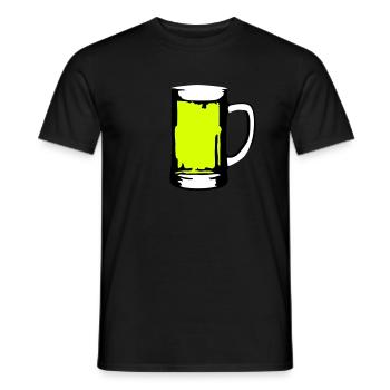 Beer - Men's T-Shirt - black - Front - AI Model Male 178 light (178cm)