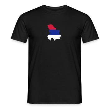 Serbia - Men's T-Shirt - black - Front - AI Model Male 178 light (178cm)