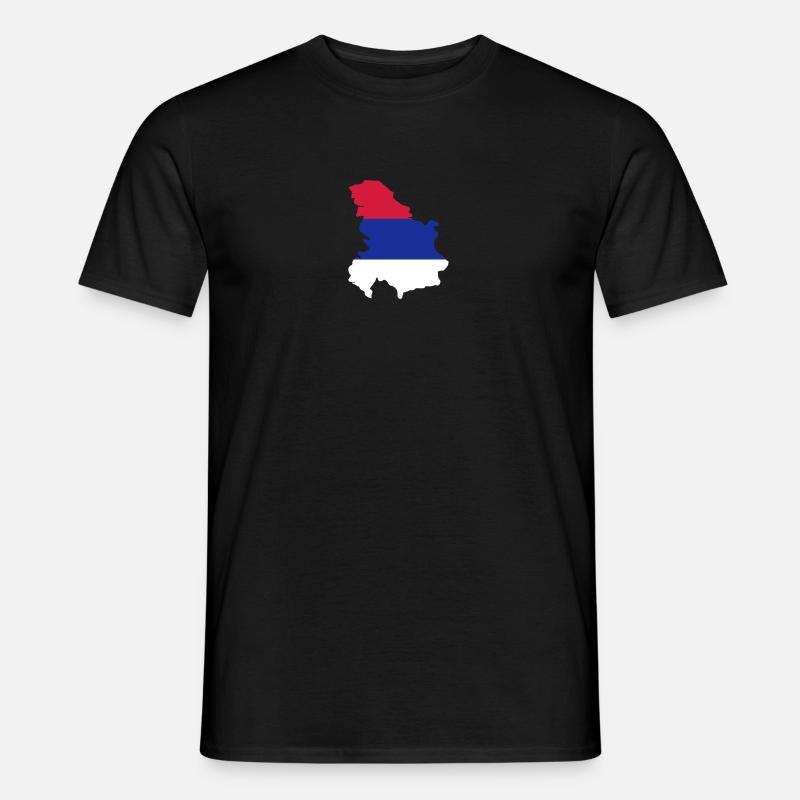 Serbien - Männer T-Shirt - Schwarz