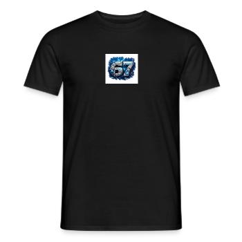 Neon Robo Number 67 - Men's T-Shirt - black - Front - AI Model Male 178 light (178cm)