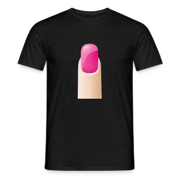 Smiley Fingernail - Men's T-Shirt - black - Front - AI Model Male 178 light (178cm)