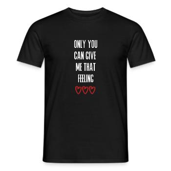 love love Saint-Valentin en amour Dicton anglais - T-shirt homme - noir - Devant - AI Model Male 178 light (178cm)