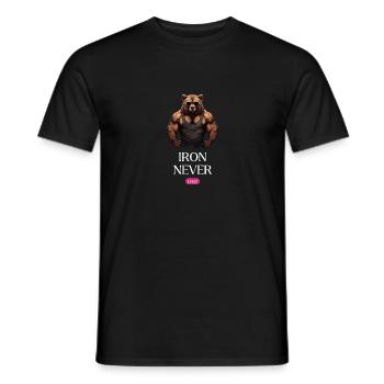 Iron never lies Hanteln - Bizeps - Gym - Männer T-Shirt - Schwarz - Vorne - AI Model Male 178 light (178cm)