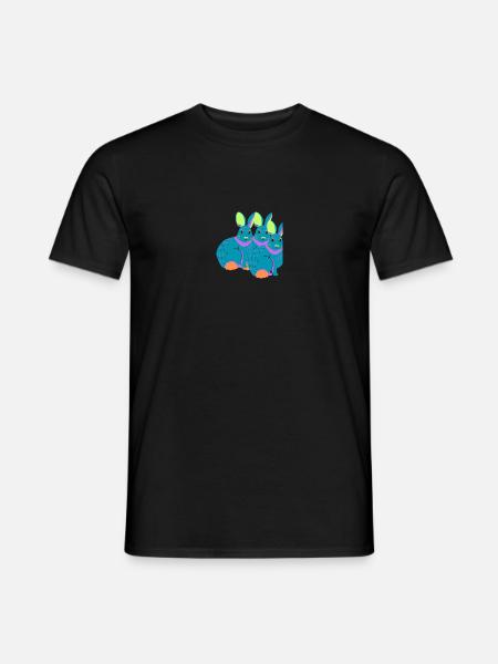 Rabbit family - Men's T-Shirt - black
