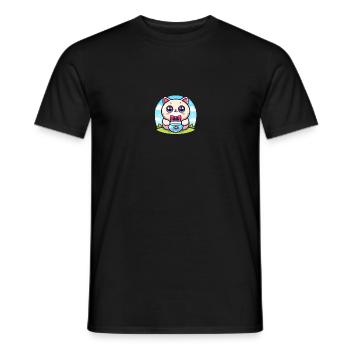 Cartoon Katze 2 - Männer T-Shirt - Schwarz - Vorne - AI Model Male 178 light (178cm)