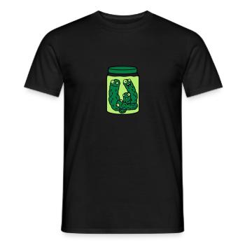 Funny Cucumber Preserving Jar - T-shirt homme - noir - Devant - AI Model Male 178 light (178cm)