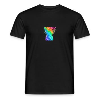 Idée cadeau Cool Pineapple Rainbow Cool coloré - T-shirt homme - noir - Devant - AI Model Male 178 light (178cm)