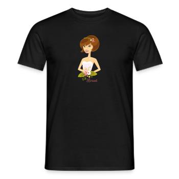 Braut (Brünette Haare) - Männer T-Shirt - Schwarz - Vorne - AI Model Male 178 light (178cm)