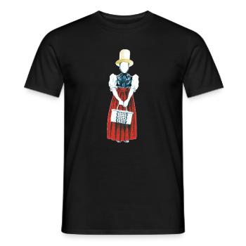 Trachtenmädchen mit Strohhut - Schwarzwald - Männer T-Shirt - Schwarz - Vorne - AI Model Male 178 light (178cm)