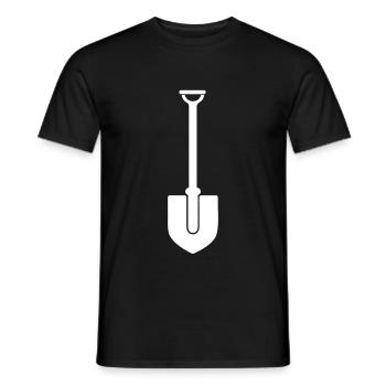 Shovel icon silhouette - Men's T-Shirt - black - Front - AI Model Male 178 light (178cm)
