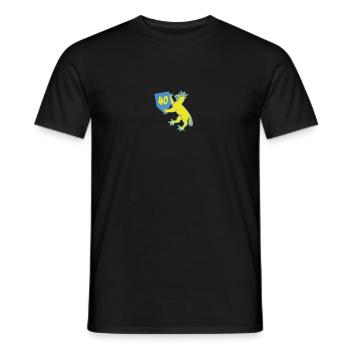 Biberacher Biber Wappen 40 - Männer T-Shirt - Schwarz - Vorne - AI Model Male 178 light (178cm)