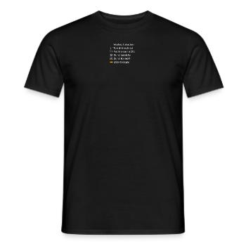 Washing Instructions Reggae - Men's T-Shirt - black - Front - AI Model Male 178 light (178cm)