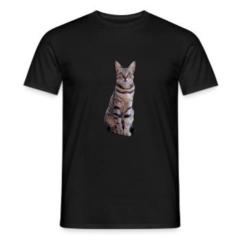 Katze Kätzchen Tigerkatze Katzenshirt Geschenk - Männer T-Shirt - Schwarz - Vorne - AI Model Male 178 light (178cm)