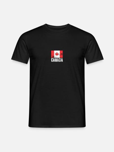 Drapeau du Canada Drapeau du Canada Vintage Retro - T-shirt homme - noir