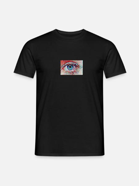 illuminati Auge leuchtet - Männer T-Shirt - Schwarz