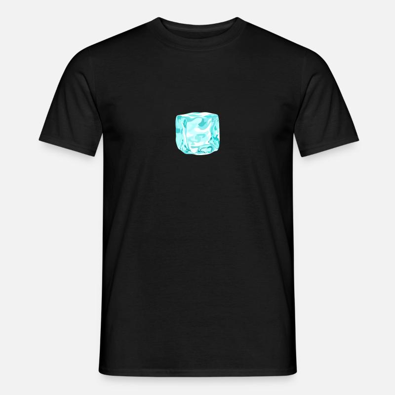 cube de glace cyan - T-shirt homme - noir