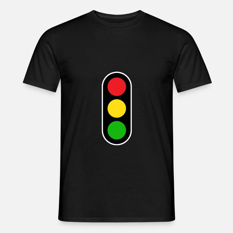 Ampel Führerschein Fahrschule - Männer T-Shirt - Schwarz