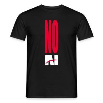 NO AI - no artificial intelligence - Men's T-Shirt - black - Front - AI Model Male 178 light (178cm)