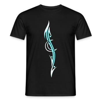 Moon Tribal Tattoo - Men's T-Shirt - black - Front - AI Model Male 178 light (178cm)