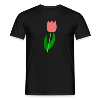 Tulipe Pays-Bas - T-shirt homme - noir - Devant - AI Model Male 178 light (178cm)