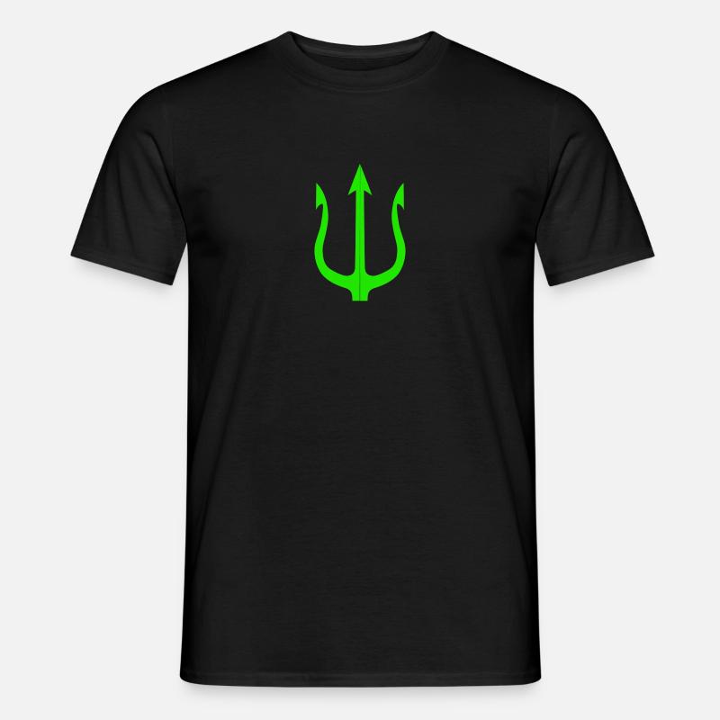 Dreizack - Männer T-Shirt - Schwarz