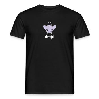 Abeille pastel violette Abeille gaie Soyez joyeux - T-shirt homme - noir - Devant - AI Model Male 178 light (178cm)