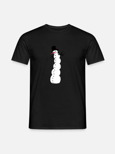 snowman - Men's T-Shirt - black