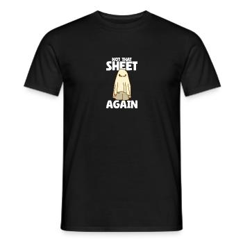 Womens Not That Sheet Again Ghost Retro Halloween - Men's T-Shirt - black - Front - AI Model Male 178 light (178cm)