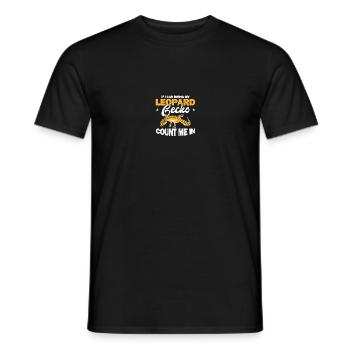 Reptilien Eidechse Leopard Gecko - Männer T-Shirt - Schwarz - Vorne - AI Model Male 178 light (178cm)