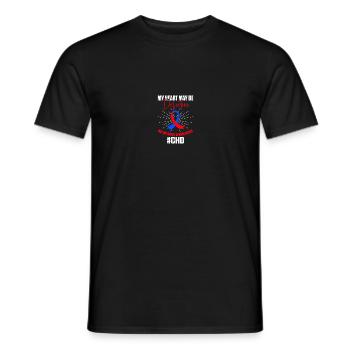 Congenital heart defect CHD consciousness - Men's T-Shirt - black - Front - AI Model Male 178 light (178cm)