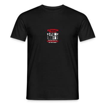 Technicien d’ascenseur Mécanicien d’ascenseur - T-shirt homme - noir - Devant - AI Model Male 178 light (178cm)