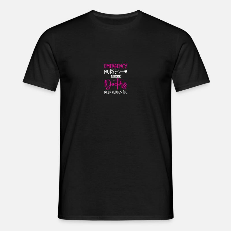 ER Krankenschwester Notfall Krankenschwester - Männer T-Shirt - Schwarz