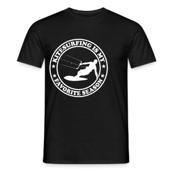 Le kitesurf est ma saison préférée - Kitesurfer - T-shirt homme - noir - Devant - AI Model Male 178 light (178cm)