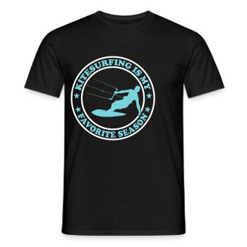 Le kitesurf est ma saison préférée - Kiteboard - T-shirt homme - noir - Devant - AI Model Male 178 light (178cm)