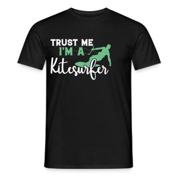 Kiteboarding Lover Kitesurfing - Croyez-moi, je suis un - T-shirt homme - noir - Devant - AI Model Male 178 light (178cm)