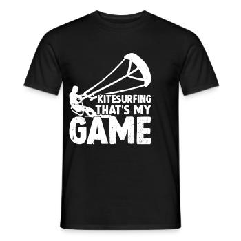 Kiteboarding Lover - Le kitesurf, c’est mon jeu - T-shirt homme - noir - Devant - AI Model Male 178 light (178cm)