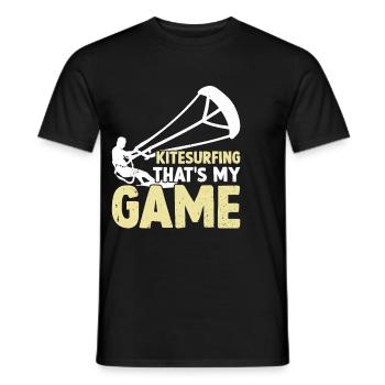 Le kitesurf c’est mon jeu - Kiteboarding - T-shirt homme - noir - Devant - AI Model Male 178 light (178cm)