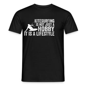 Le kitesurf n’est pas seulement un passe-temps, c’est un mode de vie - T-shirt homme - noir - Devant - AI Model Male 178 light (178cm)