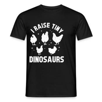 I Raise Tiny Dinosaurs - Funny Dinosaur Farmer - Men's T-Shirt - black - Front - AI Model Male 178 light (178cm)